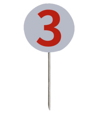 靶位号牌圆直径0.2（户外背胶过膜）